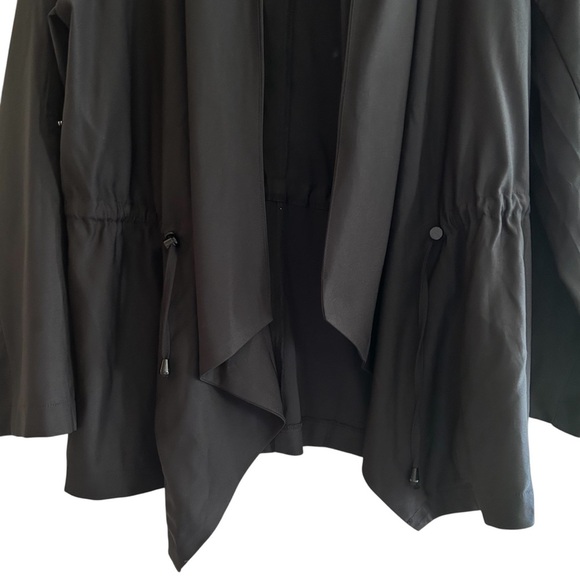 Ninexis | Black Women's Jacket with Roll Sleeves - Picture 2 of 9